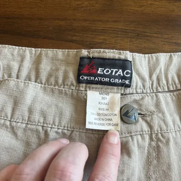 EOTAC 301 Men's Operator Grade 7oz Rip Stop Cargo Shorts Size 48 Khaki Tan - Picture 8 of 10